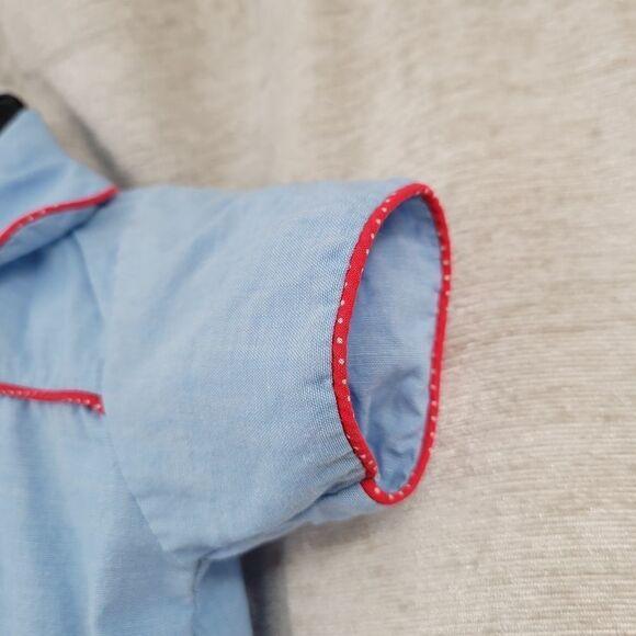 Fawn Fashions Vintage 40s or 50s Infant Shirt Blue with Red Polka-dot Rooster - Picture 4 of 8
